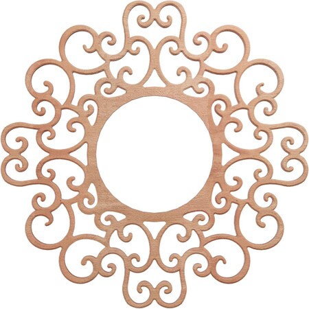 Ekena Millwork Reims Wood Fretwork Pierced Ceiling Medallion, Cherry, 16"OD x 6 1/8"ID x 3/8"T CMWP16X16X0375RECH